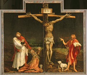 La Crucifixión, del Retablo de Isenheim